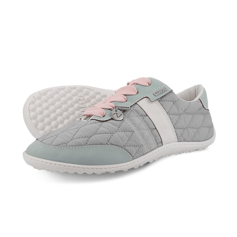 Leguano Buty Boso Sneakers Nightstep (elastyczna podeszwa, czucie boso) szary/mintowy