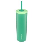 LifeStraw Termos Kubek Go Steel Tumbler Izolowany ze stali nierdzewnej, z filtrem wody, ze słomką - zielony - 500 ml