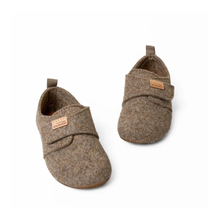 Kapcie Living Kitzbühel Franzi Filc Jednokolorowe Dzieci amaretto brązowe Dzieci (31-35)