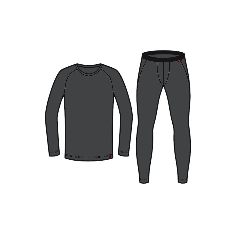 Zestaw bielizny funkcyjnej Löffler Long Transtex Warm (koszulka z długim rękawem i długie spodnie) ciemnoszary mężczyźni