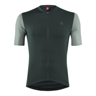 Koszulka rowerowa Löffler Bike Jersey Skys Clear Mid (pełny zamek, elastyczna, szybkoschnąca) leśna zieleń męska