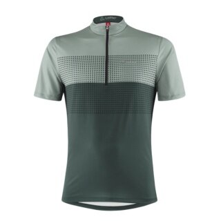 Koszulka rowerowa Löffler Bike Sparta (pół-zamek, elastyczna, szybkoschnąca) zielona męska