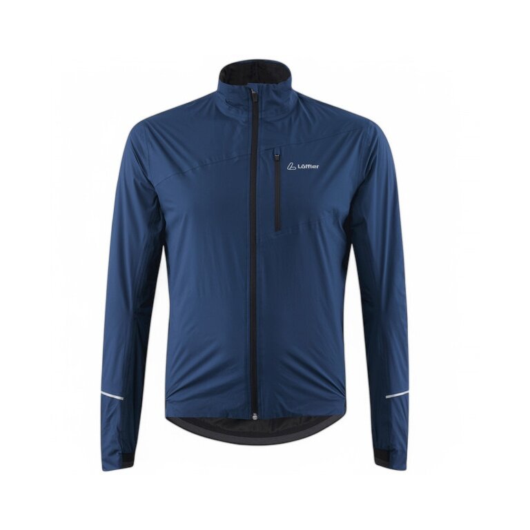Kurtka rowerowa Löffler Bike Rain PL Active (wodoodporna, wiatroszczelna) ciemnoniebieska męska