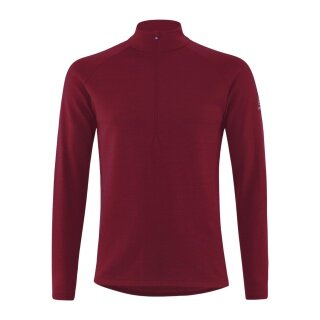 Löffler Koszulka z długim rękawem Transtex Merino Midlayer (Half-Zip, izolacja cieplna) merlot Mężczyźni