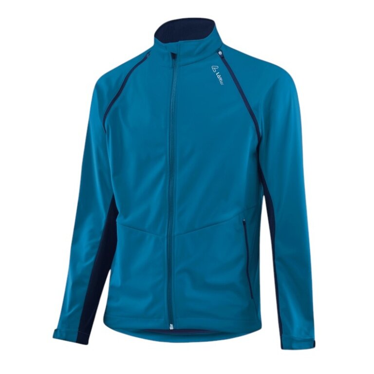 Kurtka Softshell Löffler Zip Off WS Light (wiatroszczelna, wodoodporna) niebieska męska