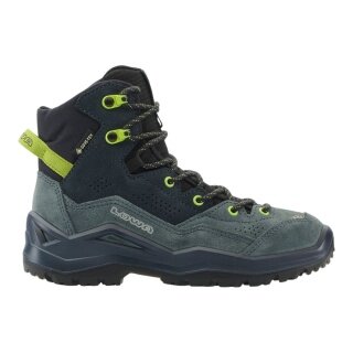 Lowa buty trekkingowe Wandax Mid GTX (skóra zamszowa/syntetyk, wodoodporne) ciemny petrol/lime dziecięce