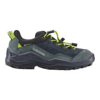 Lowa buty trekkingowe Wandax LO GTX (skóra welurowa/syntetyk, wodoodporne) ciemny petrol/lime dla małych dzieci