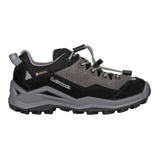 Lowa buty trekkingowe Wandax LO GTX (skóra zamszowa/synteza, wodoodporne) czarne/szare dla małych dzieci