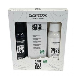 Lowa Zestaw do pielęgnacji obuwia Care ECO neutral (1x Water Stop ECO, 1x Active Creme, 1x Shoe Clean) - 1 Zestaw