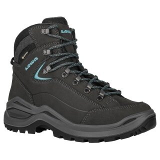 Lowa buty trekkingowe Renegade Evo Mid GTX (wszechstronne, nubuk, wodoodporne) 2025 asfaltowo-szare/turkusowe damskie