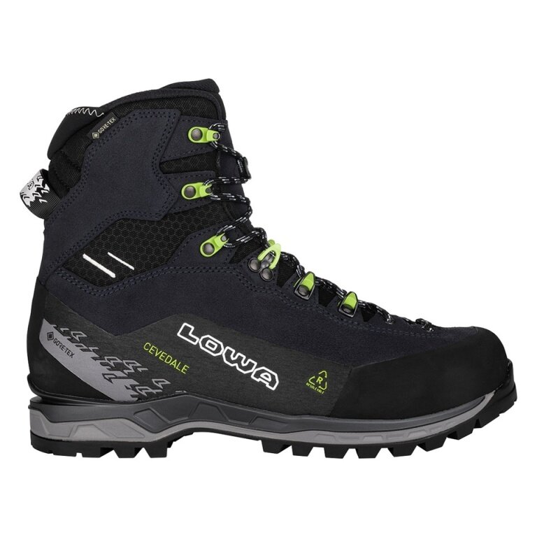 Buty trekkingowe Lowa Cevedale PRO GTX MID (Trekking, skóra zamszowa, wodoodporne) granatowo-limonkowe męskie