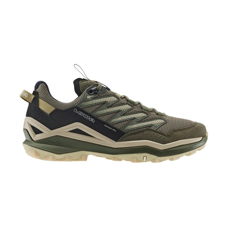 Lowa buty trekkingowe Maddox Pro Low (Fast-Hiking, tekstylia/synteza) czarne/oliwkowe męskie