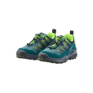 Lowa buty trekkingowe Maddox Pro Low GTX Junior (tekstylia/skóra zamszowa, wodoodporne) petrol/limonka dla małych dzieci