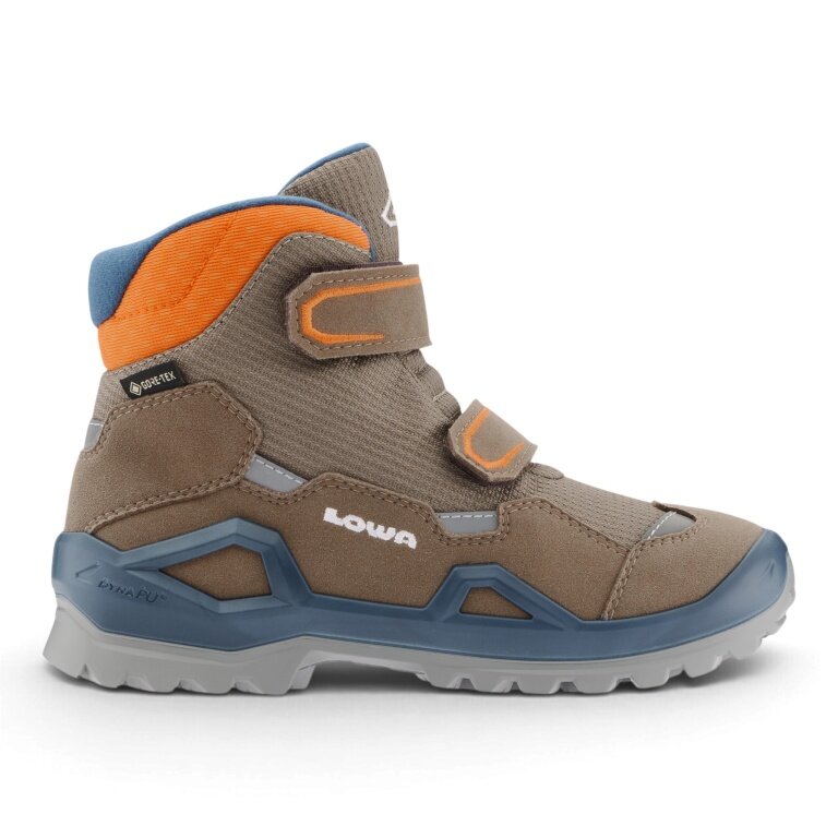 Lowa buty zimowe Milo Evo GTX High (rzep, tekstylia/synteza, wodoodporne) 2026 brązowo/pomarańczowe dziecięce