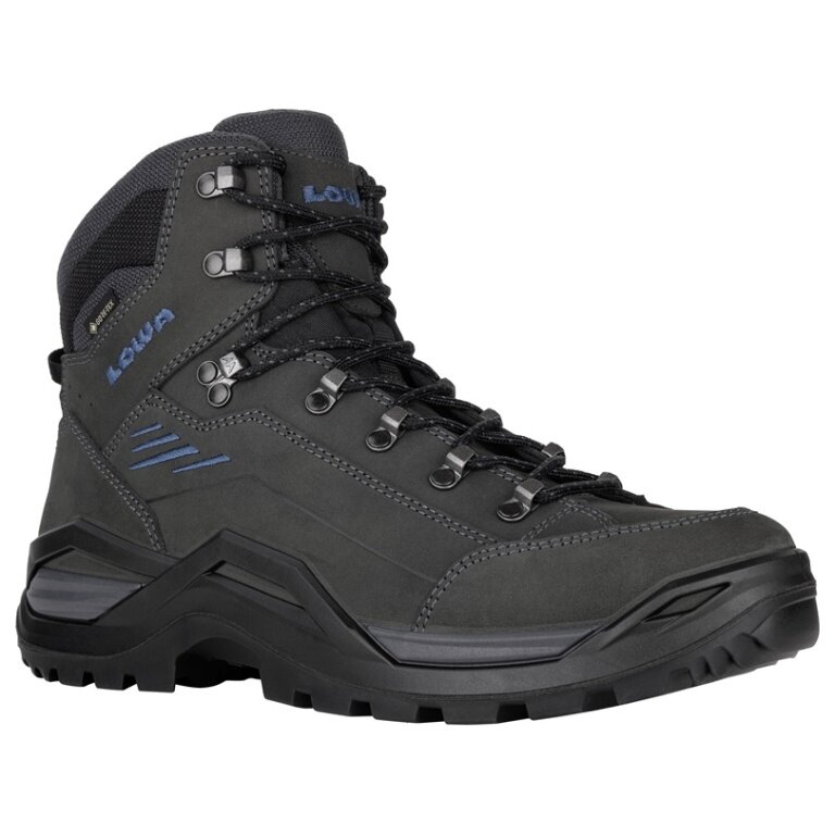 Buty trekkingowe Lowa Renegade EVO Mid GTX (wszechstronne, skóra nubukowa, wodoodporne) antracytowo-szare/stalowo-niebieskie męskie