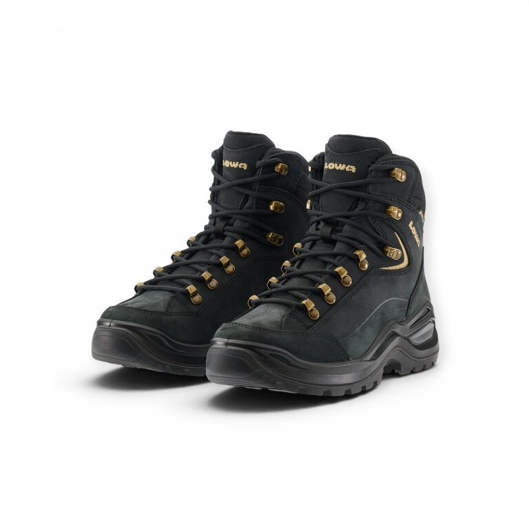 Lowa buty trekkingowe Renegade Evo Mid GTX (wszechstronne, nubuk, wodoodporne) czarne/szampańskie damskie