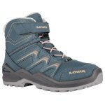 Lowa buty zimowe Maddox Warm Mid GTX (tekstylia/synteza, wodoodporne) petrol/różowe dla małych dzieci