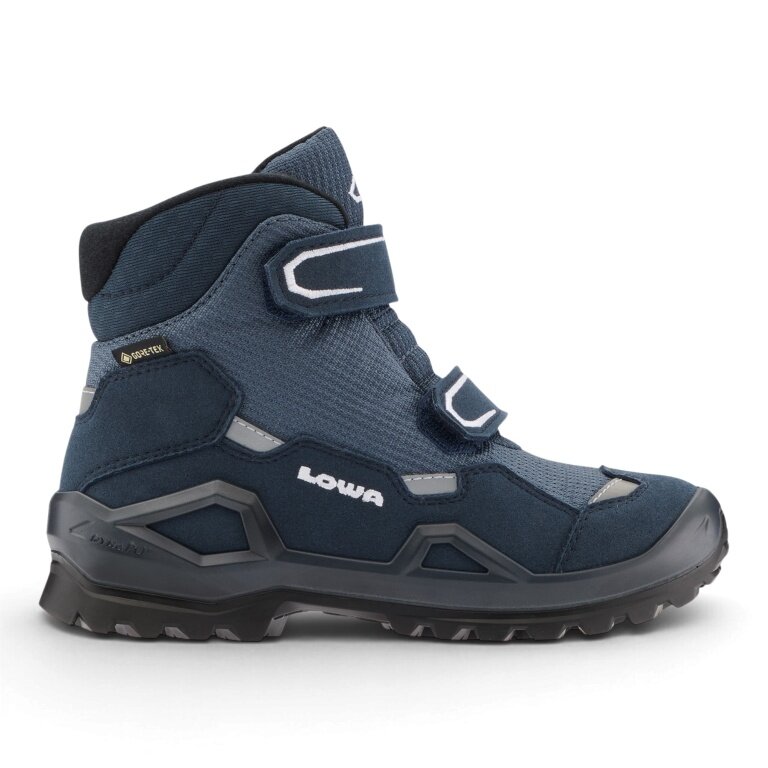 Lowa buty zimowe Milo Evo GTX High (rzep, tekstylia/synteza, wodoodporne) 2026 niebiesko/granatowe dla małych dzieci