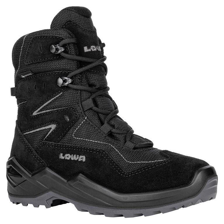 Lowa Zimowe buty Lino GTX High (Zamsz/Tekstylia, wodoodporne) 2024 czarny/szary dziecięce