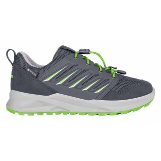 Lowa buty trekkingowe Axos GTX LO Junior (tekstylia/synteza, wodoodporne) stalowoniebieskie/limonkowe dziecięce