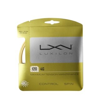 Luxilon struna tenisowa 4G 1.20 (trwałość + moc) złota 12m zestaw