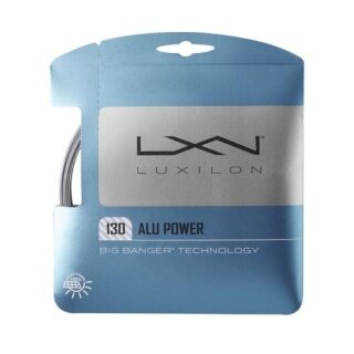 Luxilon struna tenisowa Alu Power 1.30 (trwałość + moc) srebrna 12m zestaw