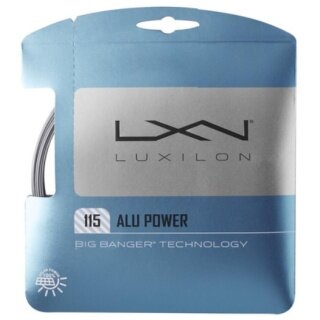 Luxilon struna tenisowa Alu Power 1.15 (trwałość + moc) srebrna 12m zestaw