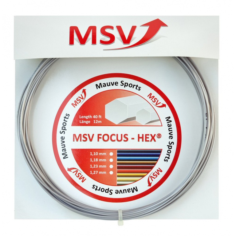 Nawlekanie z użyciem struny tenisowej MSV Focus Hex srebrna