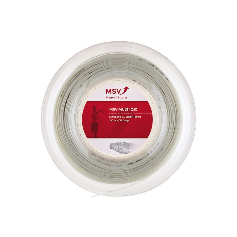 MSV Sznur tenisowy Multi Q10 1.30mm (Ochrona łokcia+Dotyk) biały 200m rolka