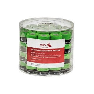 MSV Overgrip Prespi Absorb 0,6 mm (wchłanianie potu/komfort) zielony 60 sztuk w opakowaniu