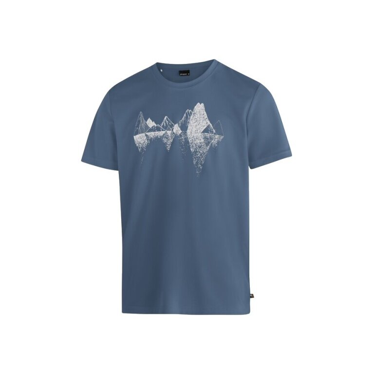 Maier Sports Koszulka turystyczna/rekreacyjna Tilia Pique (Poliester, szybkoschnący) niebiesko/szara męska