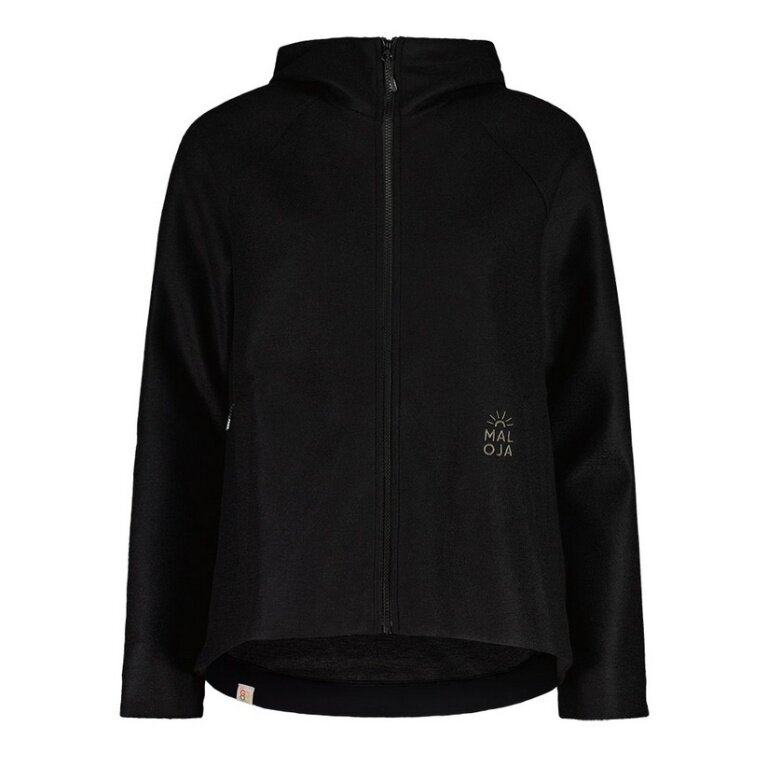 Maloja Kurtka polarowa FlachauM z kapturem (Alpine Wool) czarna Damska