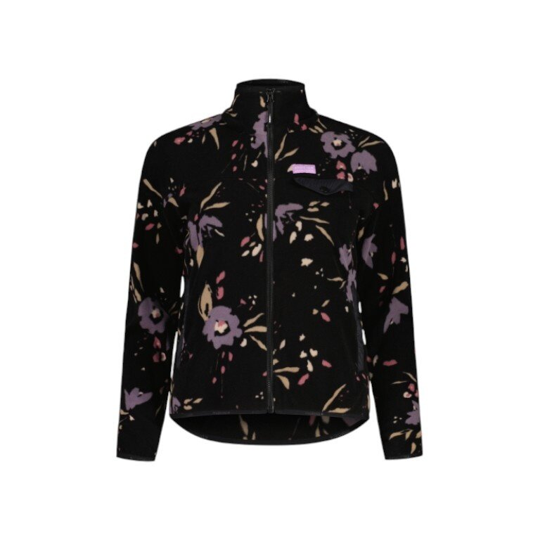 Maloja Fleecepullover BocanaM Full-Zip czarny/kwiat damski