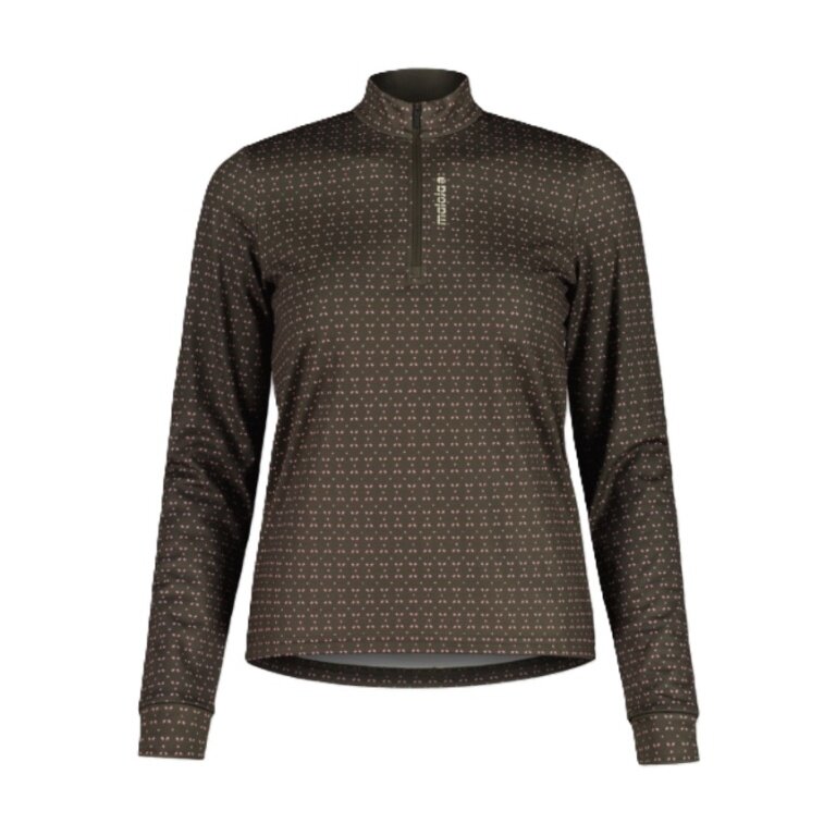 Maloja Halfzip-Długi rękaw SawangM Adventure Midlayer Shirt (ciepły, 4-kierunkowy stretch) brązowy Damski