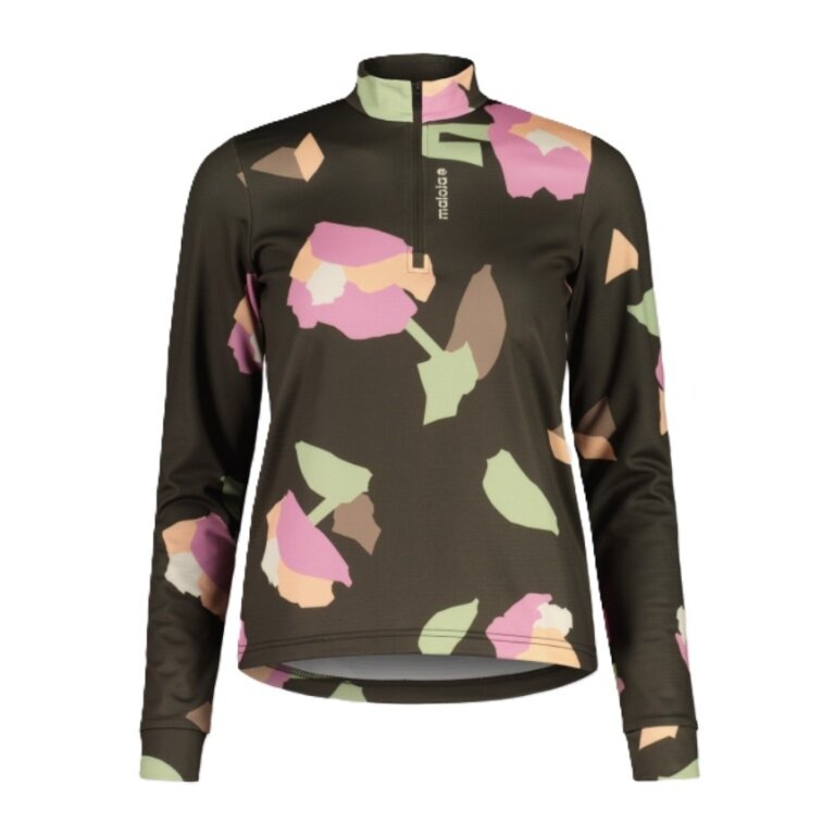 Maloja Halfzip-Długi rękaw SawangM Adventure Midlayer Shirt (ciepły, 4-kierunkowy stretch) brązowy/wielokolorowy Damski