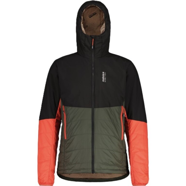 Maloja kurtka izolacyjna TajeleM Ski Touring Puffer (izolacja PrimaLoft® Gold, wiatroszczelna) czarna/kolorowa męska