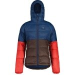 Maloja Zimowa Kurtka Puchowa FuchsM Adventure Puffer ReDown (wiatroszczelna, bardzo ciepła) niebiesko/brązowo/czerwona męska
