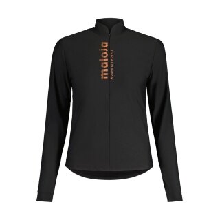 Maloja Langarmshirt WaldkrautM Midlayer Full Zip - wysoka swoboda ruchów - czarny Damski