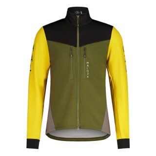 Maloja Kurtka Wiatrowa SanzenoM Cycle Thermal Windblock (ciepła, wiatroszczelna) żółto/zielona Męska