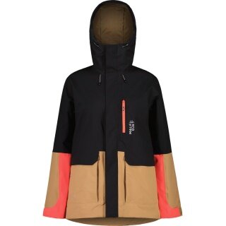 Kurtka zimowa Maloja SelunM (wodoodporna, izolacja Primaloft®-Bio) czarna/brązowa damska