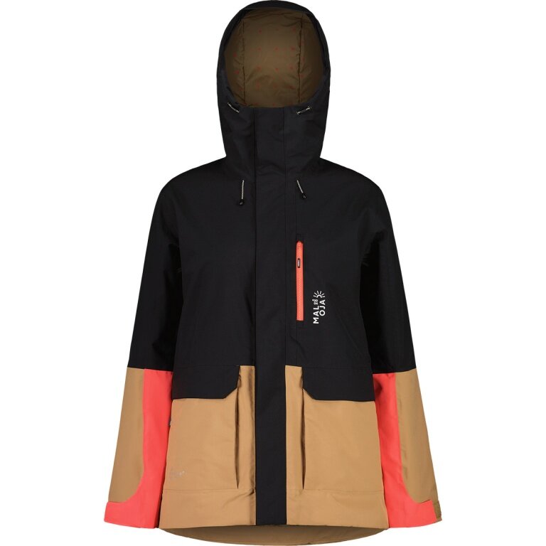 Kurtka zimowa Maloja SelunM (wodoodporna, izolacja Primaloft®-Bio) czarna/brązowa damska