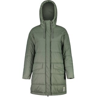 Maloja zimowy płaszcz FossanM Urban Puffer Coat (PrimaLoft® BIO133, wiatroszczelny) zielony Damski