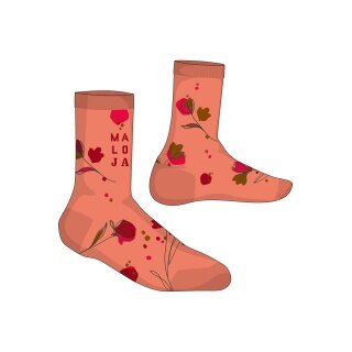 Maloja Tagessocke Crew KimballM Blume (Bawełniany mix) pomarańczowy/kwiatowy Damskie - 1 para