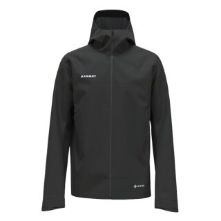 Kurtka trekkingowa Mammut Hardshell Crater Light HS z kapturem (wodoodporna, oddychająca) czarna męska