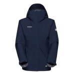 Kurtka trekkingowa Mammut Hardshell Treeline Light HS z kapturem (lekka, wodoodporna) granatowa damska