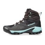 Mammut Buty trekkingowe Sapuen High GTX (skóra zamszowa, wodoodporne) czarne/mroźnoniebieskie damskie