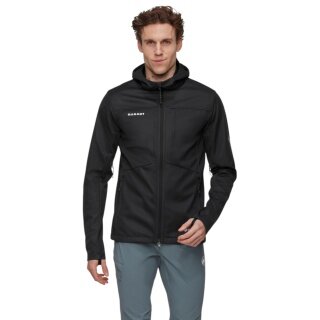 Mammut Całoroczna kurtka softshell Ultimate VIII SO z kapturem (3-warstwowa, wiatroszczelna) czarna męska
