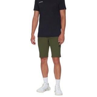 Spodnie wędrówkowe Mammut Wanderhose Hiking V Short (ochrona UV, 4-kierunkowy stretch) krótkie ciemnozielone męskie