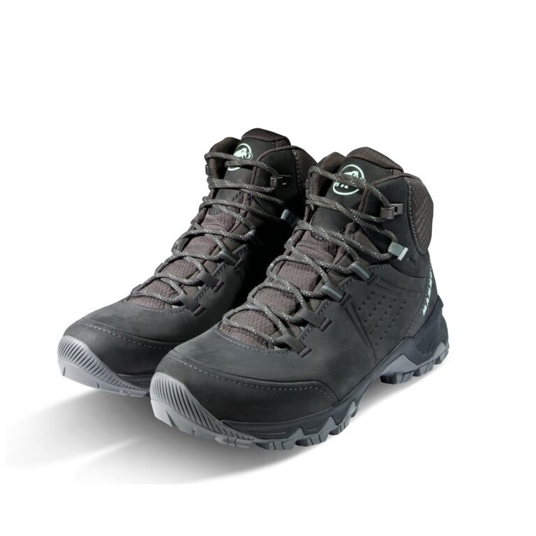 Mammut Buty trekkingowe Nova Mid IV GTX (All-Terrain, skóra nubukowa, wodoodporne) ciemnoszary/jadeitowy Damskie