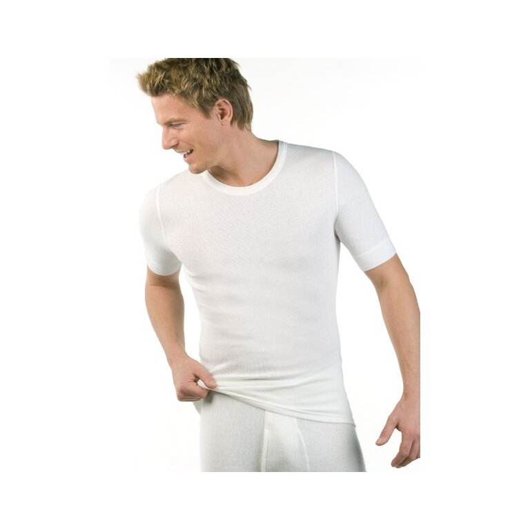 Medima Bielizna T-shirt 1/4 Rękaw (Angora/Bawełna) krótki rękaw biały Mężczyźni (Rozm. XL-XXL)